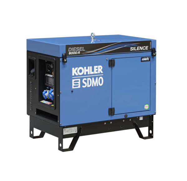 SDMO 6000A Electric Start Diesel 6kw Generator with AVR and APM202 Panel
